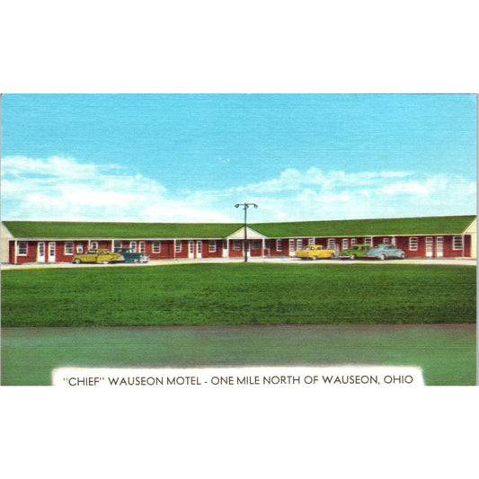 Vintage Postcard Chief Wauseon Motel OH TD8-O2