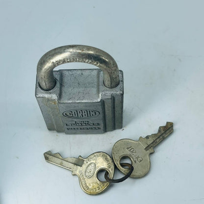 Vintage Art Deco Corbin Pin Tumbler USA Lock Padlock With Key SA8-2