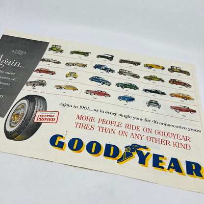 1961 Goodyear Fold Out Original Print Ad SF6-11