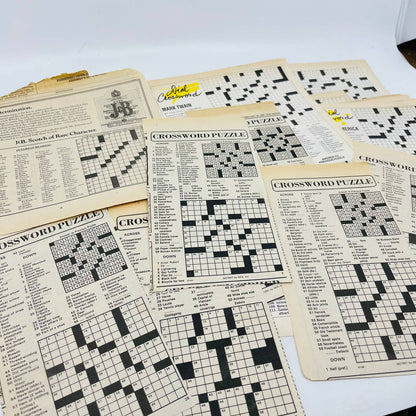 Huge Lot of Clipped Crossword Puzzles From 1986 - 1987 As Pictured C7