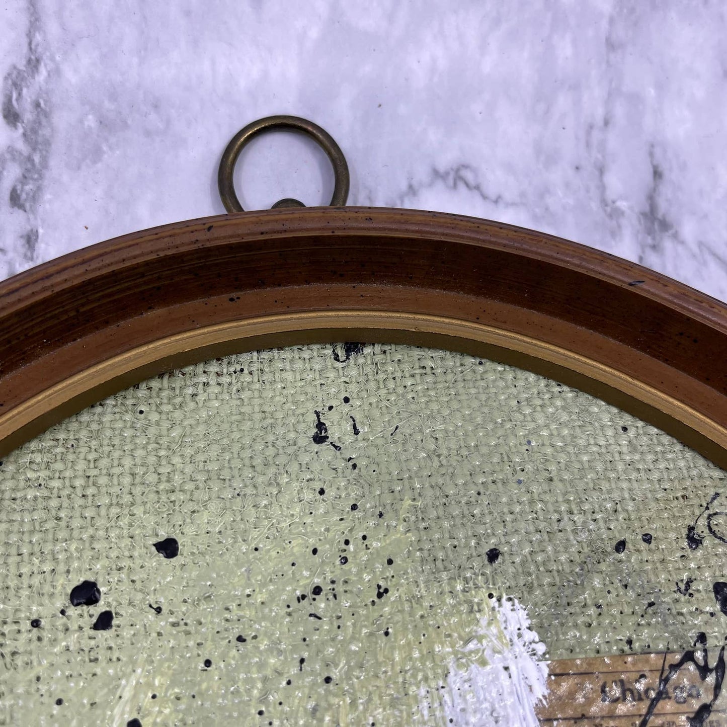 Original Framed Mixed Media Abstract Art Painting 14.5x11.5 “1972” With COA