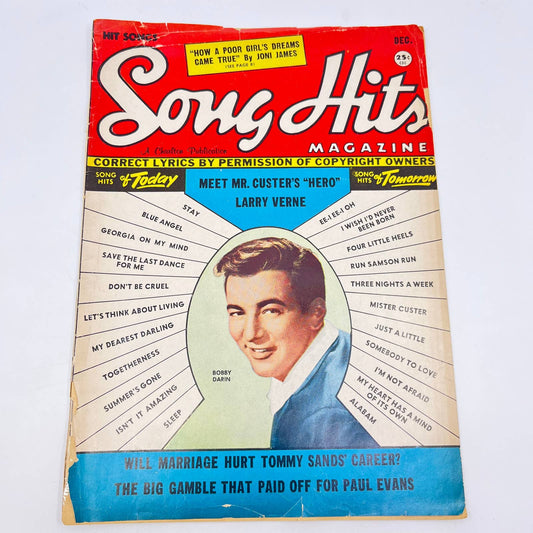 Song Hits Magazine Dec 1960 Bobby Darin Larry Verne TC6