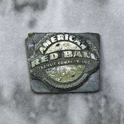 Vintage Letterpress Printers Block Plate American Red Ball Transit Co SE834