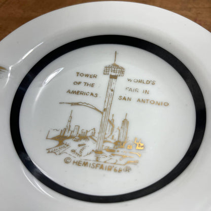 Vintage 1968 World’s Fair San Antonio Souvenir Ashtray Tower of the Americas TB2