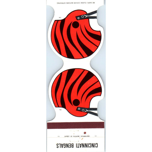 1984 Cincinnati Bengals NFL Helmet Football Schedule Matchbook Cover SA6-M4
