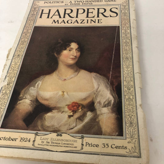 Harper's Monthly Magazine October 1924 Many Ads The Bible and Common Sense