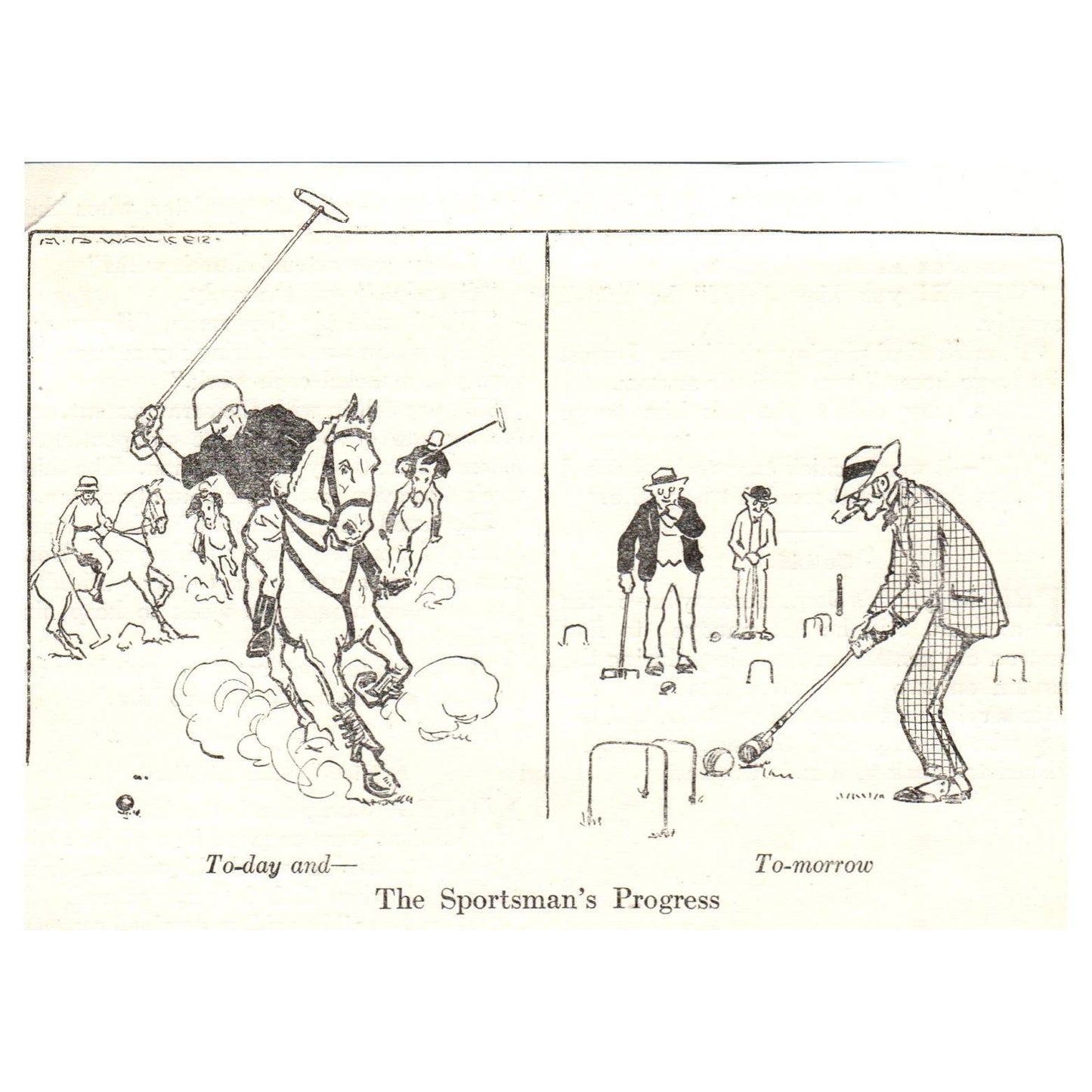 Political Cartoon Comic The Sportsman's Progress - 1921 Original Ad TJ7-S