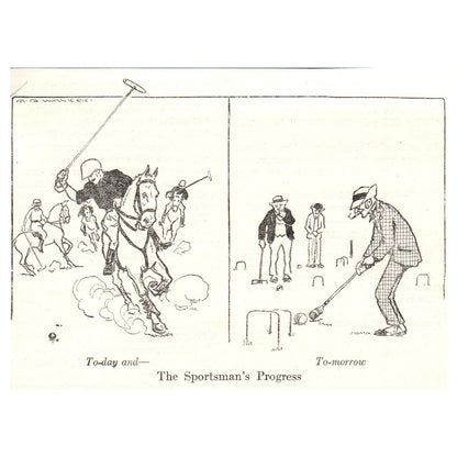 Political Cartoon Comic The Sportsman's Progress - 1921 Original Ad TJ7-S