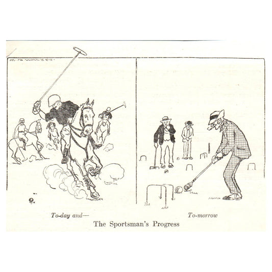 Political Cartoon Comic The Sportsman's Progress - 1921 Original Ad TJ7-S