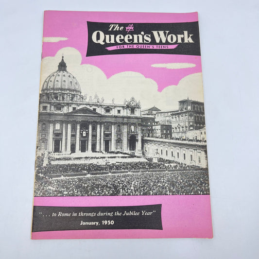 1950 Jan The Queen’s Work Catholic Teen Magazine Flight Into Egypt L4-6