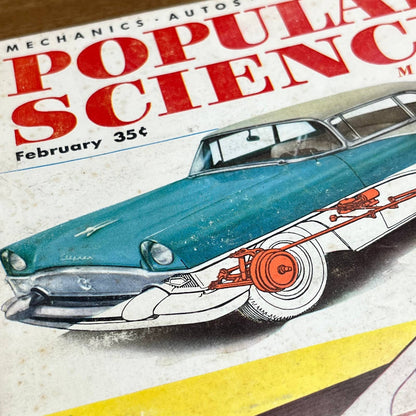 Vintage Popular Science Magazine February 1955 - 55’ Packard Torsion Suspension TH8