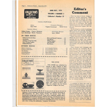 Long John Latham's Collector's World Bottles and Relics Magazine June 1974 M5