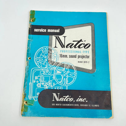 1940s Natco 16mm Sound Projector 3019-2 Service Manual & Bulletins TE2