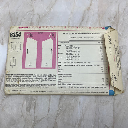 Vintage Pattern Simplicity 8354 One Size Caftan TE5