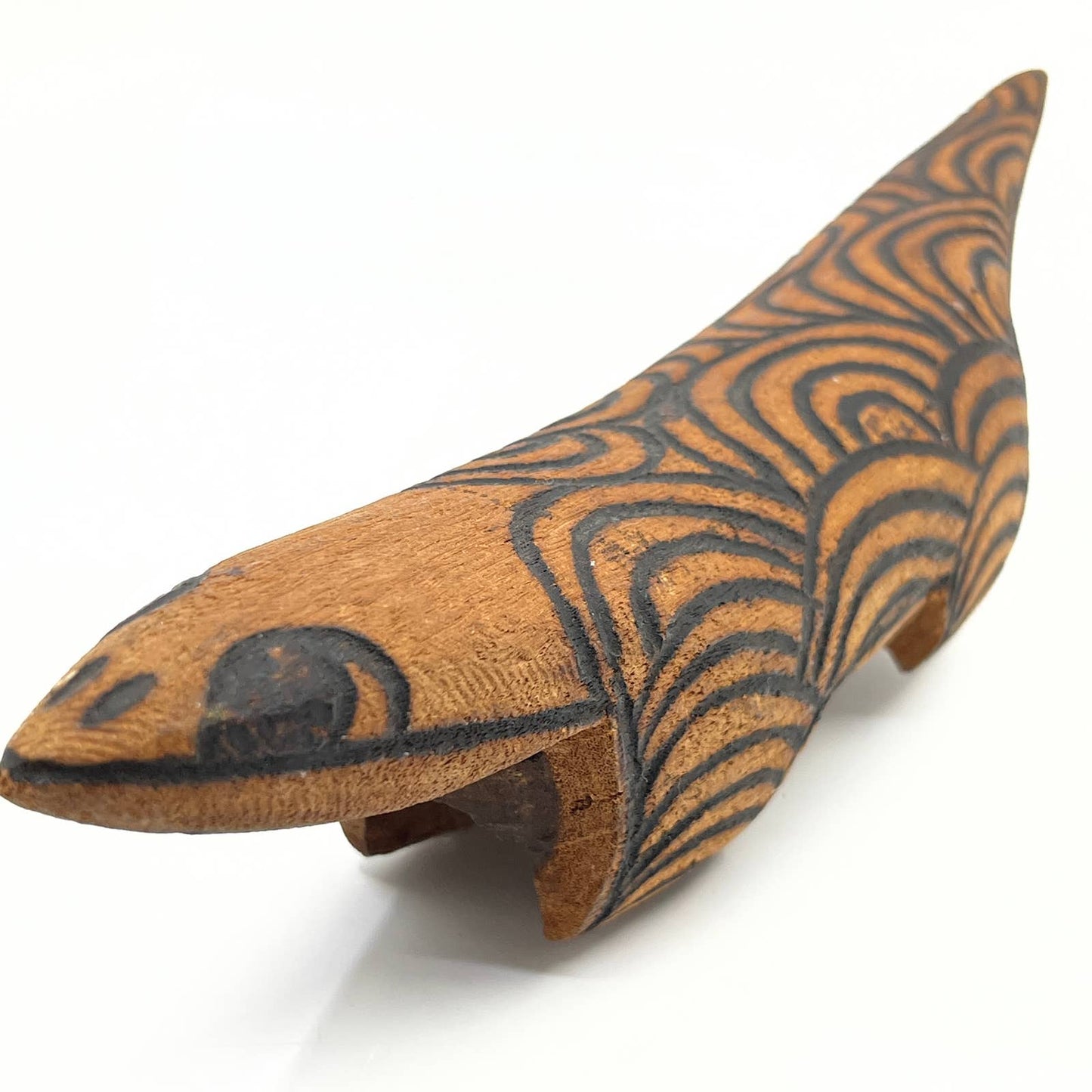 Vintage Australian Aboriginal Carved Lizard Reptile Statue Sculpture 11” TC7