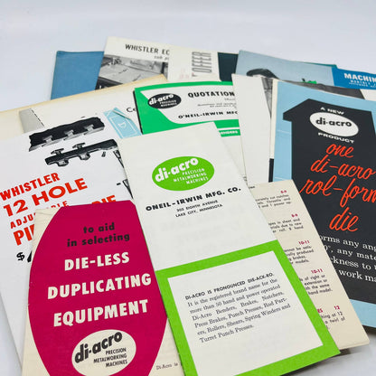 Huge Lot of 1950s - 60s Machinist CNC Dies Metalworking Metalworker Ephemera BA3