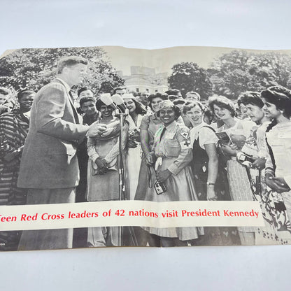 1963 Teen Red Cross Leaders of 42 Nations Visit President Kennedy Poster FL3