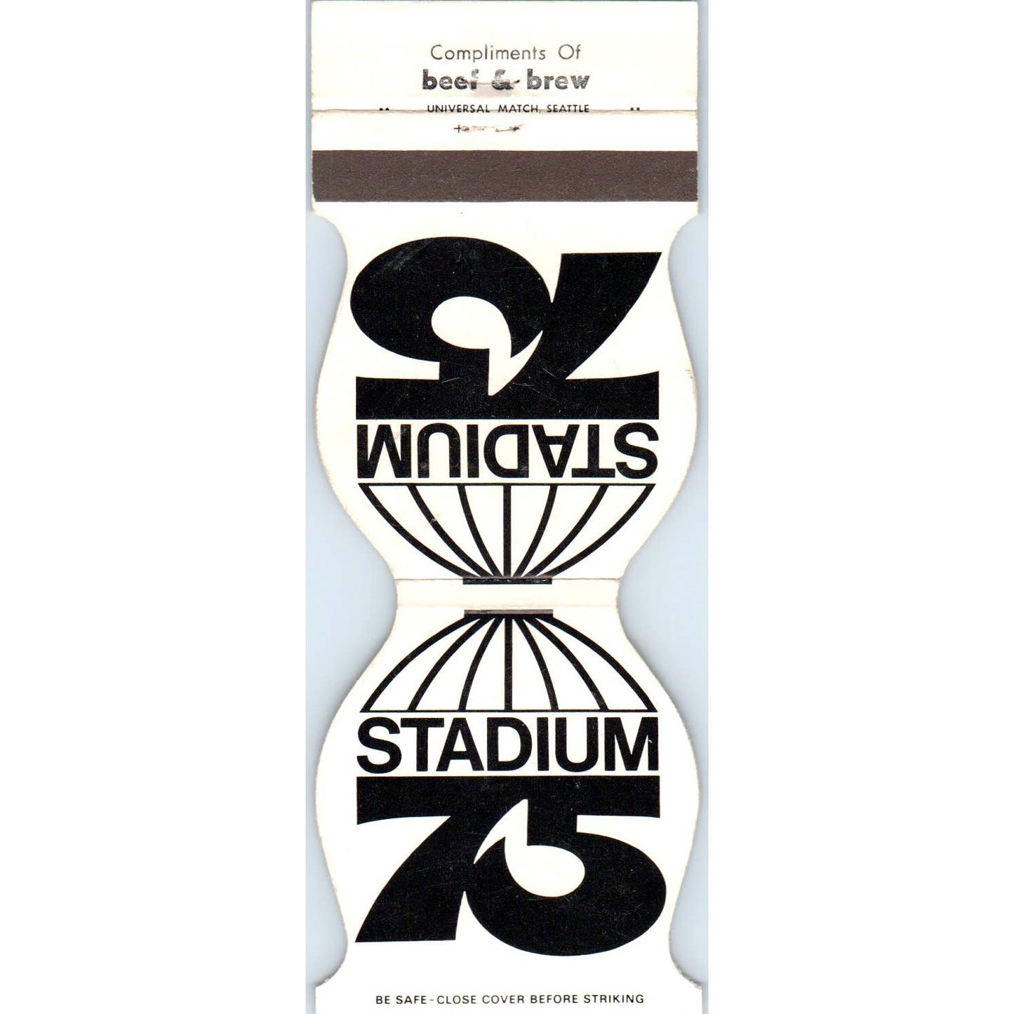 Stadium 75 Seattle Washington Die Cut Advertising Matchbook Cover SA1-M3