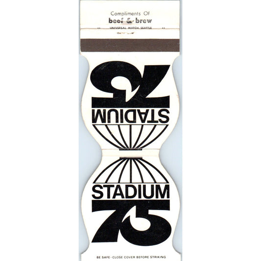 Stadium 75 Seattle Washington Die Cut Advertising Matchbook Cover SA6-M3