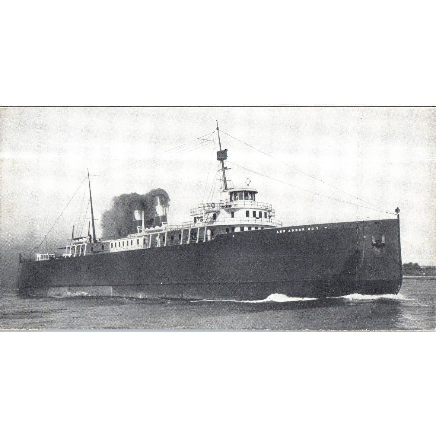Ann Arbor No. 7 Steamer Ferry Boat Photo 3x6 TK1-P12
