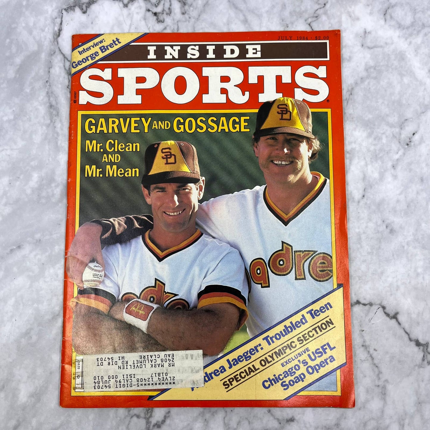 INSIDE SPORTS MAGAZINE July 1984 Steve Garvey Goose Gossage San Diego Padres TJ3