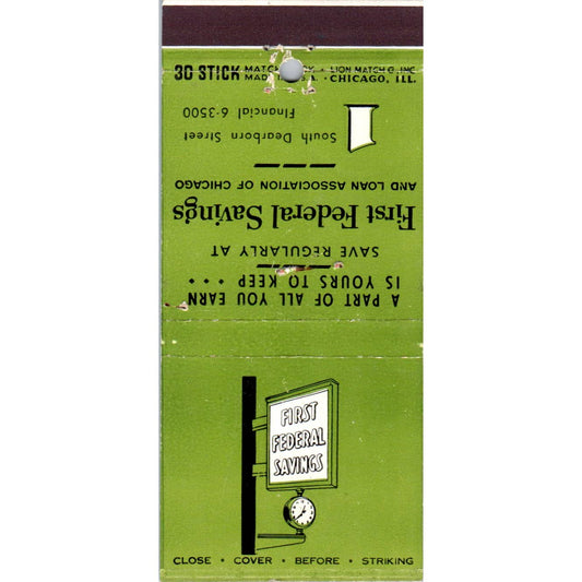 First Federal Savings Chicago IL Advertising Matchbook Cover SA1-M11