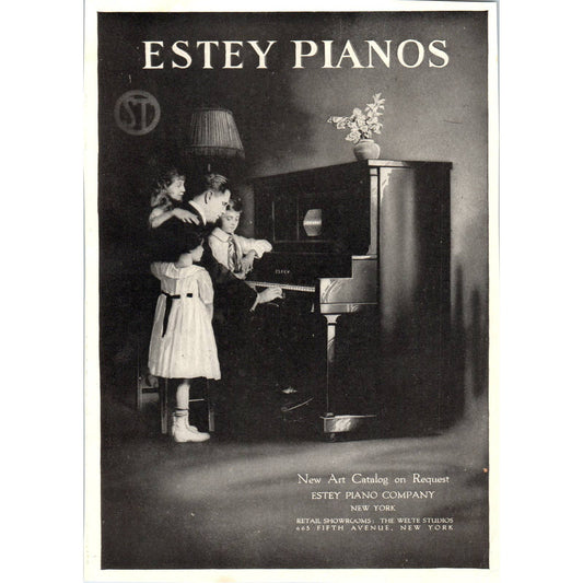 c1920 Harper's Magazine Ad - Estey Piano Company New York TF6-1