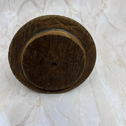 Large 18" Handmade Solid Wood Urn Vase With Finial Cap