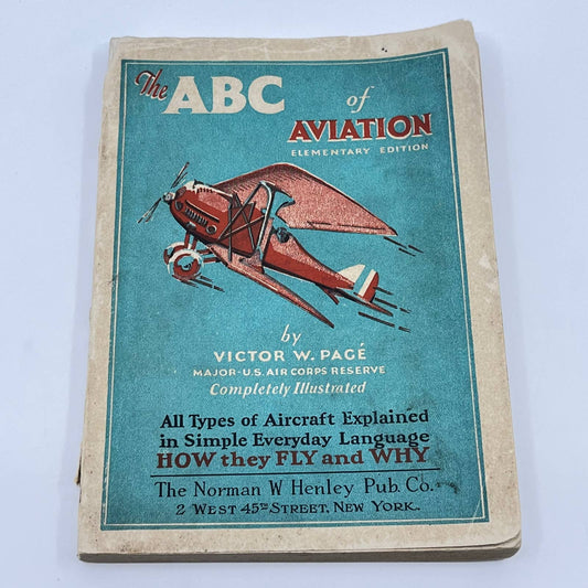 1928 The ABC of Aviation Elementary Edition Victor W. Page TF1