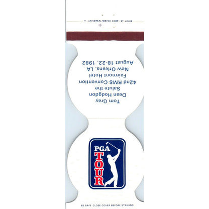 1982 Golf PGA Tour Schedule Matchbook Cover SA6-M4