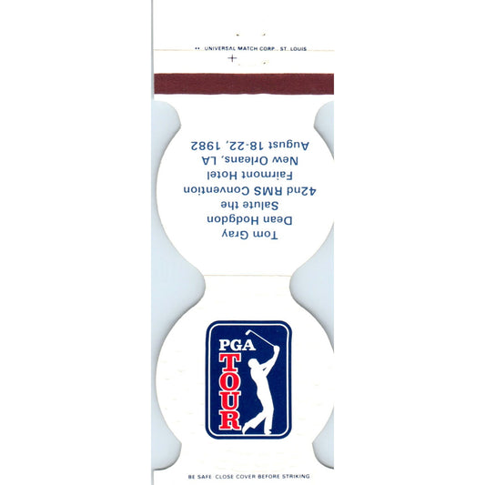 1982 Golf PGA Tour Schedule Matchbook Cover SA6-M4