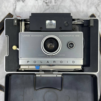 1960s POLAROID Automatic 100 Land Camera with Leather Strap TB4