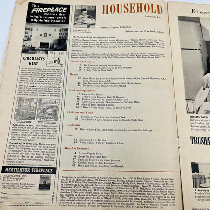 1951 JANUARY HOUSEHOLD MAGAZINE Where Women Run the Towns TD6