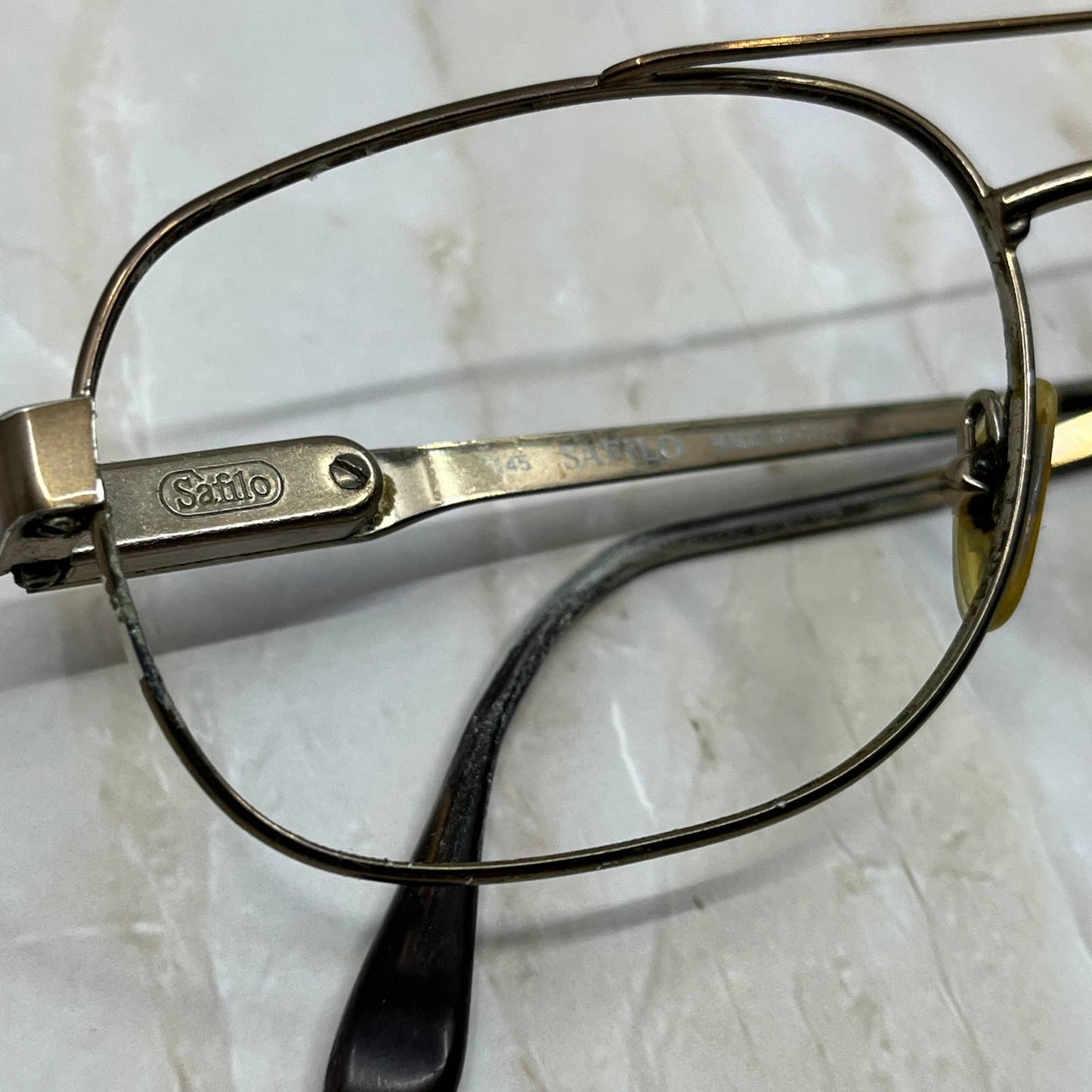 Safilo Elasta 3069 Italy Gold Tone Men’s Aviator Eyeglasses Frames TK2-G1-1