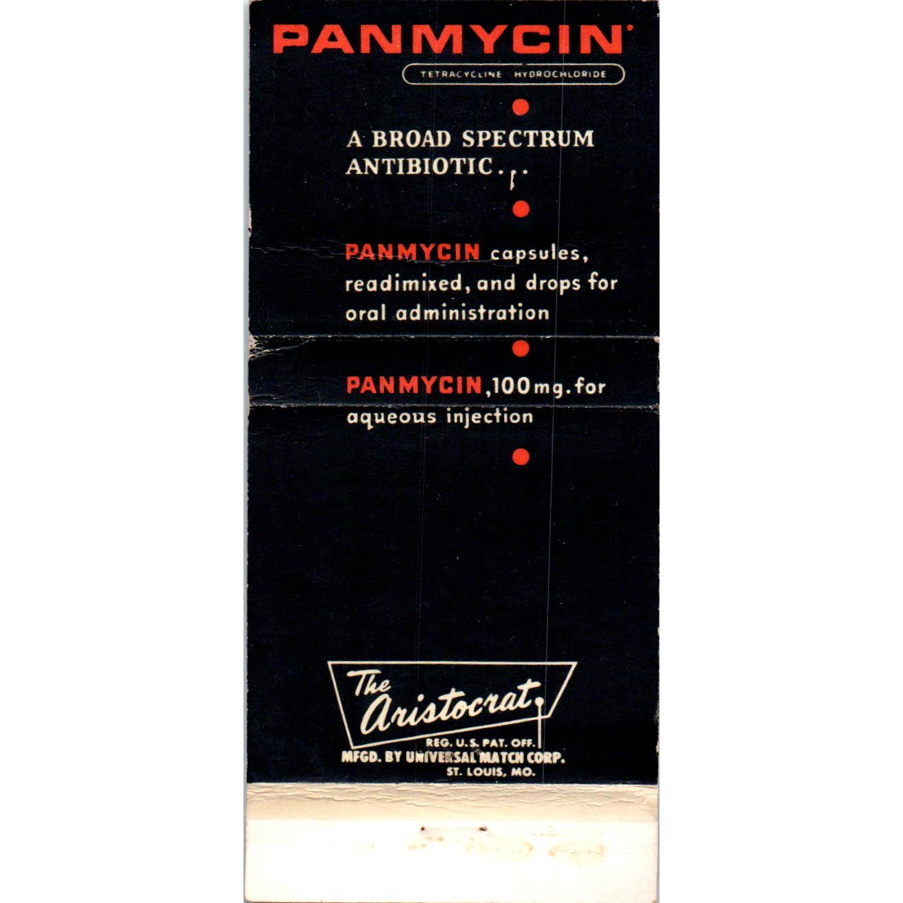 Upjohn Medicine Pamycin Advertising Matchbook Cover SA1-M11