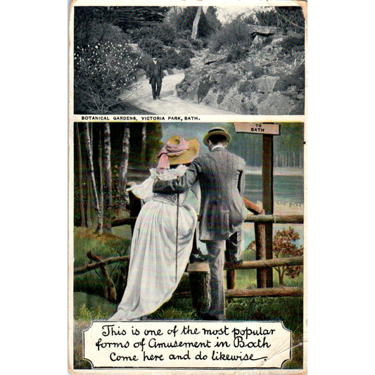 Botanical Gardens Victoria Park Bath Original Postcard P2-7