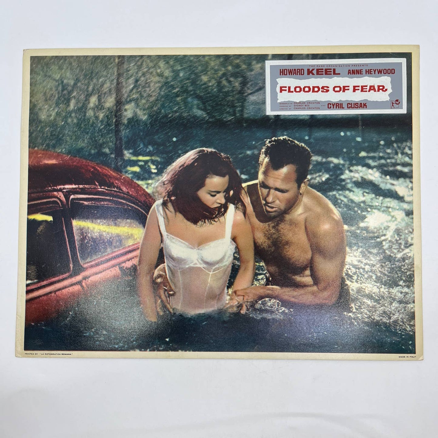 1956 Floods of Fear Howard Keel Anne Haywood Cyril Cusak UK Lobby Card 7 FL4