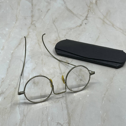 c1910 Round Eyeglasses Etched Chester W. Gaskell Optician St. Paul MN TC5-S1