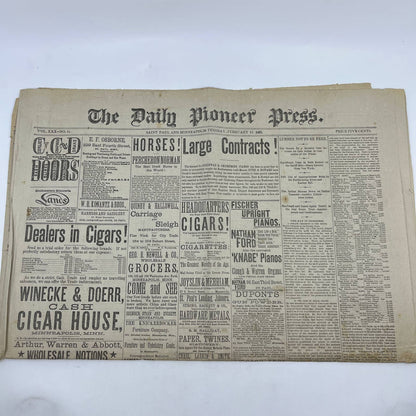 1883 Feb 13 Original St. Paul Pioneer Press - LUMBER NOT TO BE FREE FL4