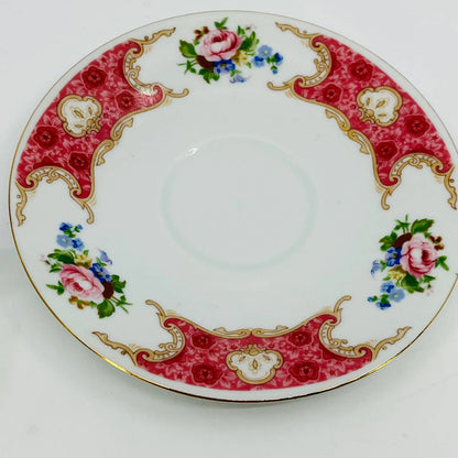 Remington Red Sea Fine China Spring Garden Roses Cup & Saucer Set TA9