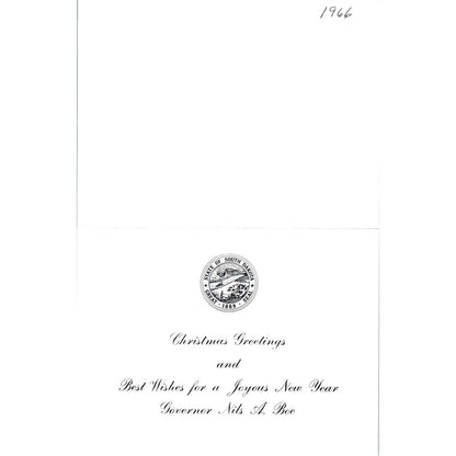 1960s Christmas Card from South Dakota Governor Nils A. Boe 1966 TK1-P11