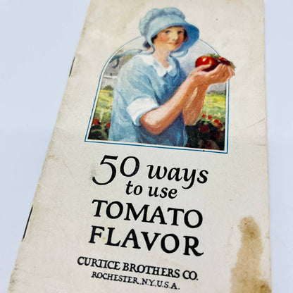 1924 Recipe Booklet 50 Ways to use Tomato Flavor Blue Label Ketchup Curtice C2