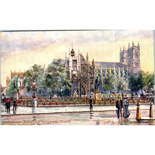 Westminster Abbey St. Margarets 1911 Raphael Tuck Oilette Postcard TK1-P17