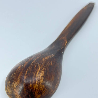 Vintage Handmade Solid Oak Wooden Scoop Spoon 8” SC9