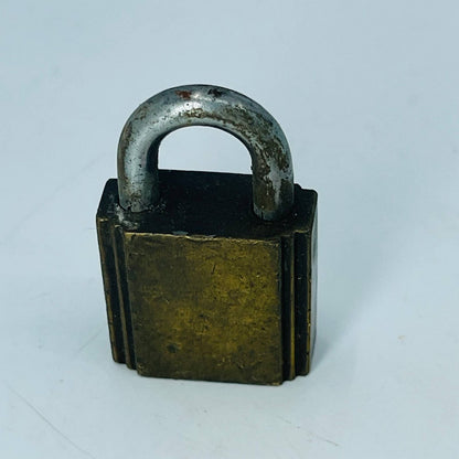 Vintage Art Deco Mini Elgin Brass Genuine Pin Tumbler Lock Padlock No Key SA8-2