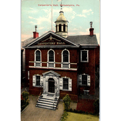 Antique Postcard Carpenter's Hall Philadelphia PA TD9-P1