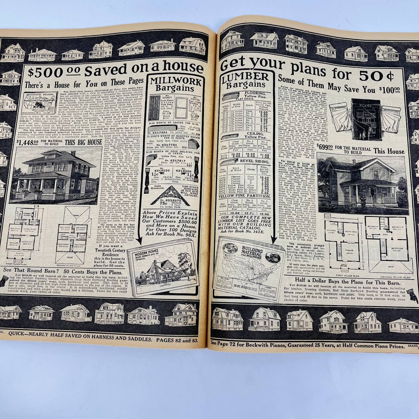 RARE Sears 1914 Bargain Supplement Catalog Sears Roebuck  Coverless TF7