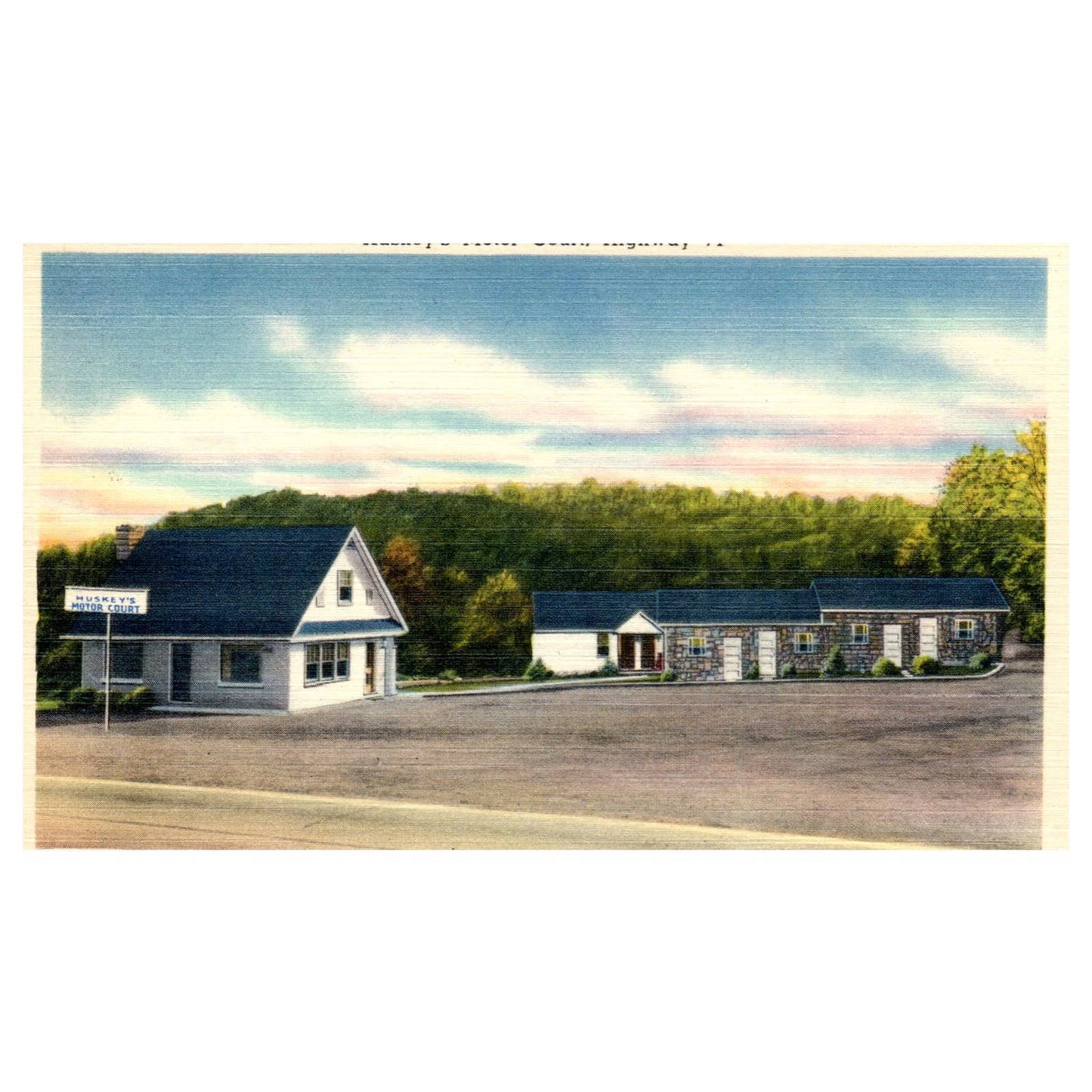 Huskey's Motor Court Knoxville Tennessee - Postcard TJ8-2