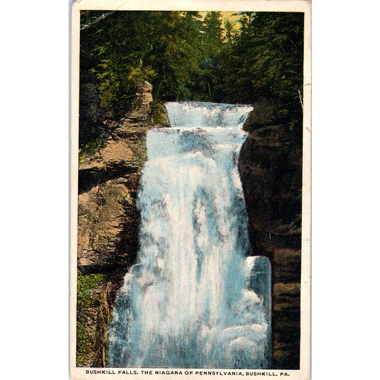 Bushkill Falls Niagara of Pennsylvania 1920 Original Postcard TJ9-P2