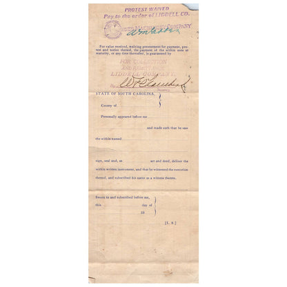 1912 Gibbs Machinery Company Billhead Receipt Allendale SC SE4